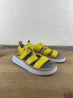 Fly London Yellow Strappy Sandals
